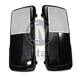 6 x 9 Speaker Lids - Black with Chrome Grills 94-13