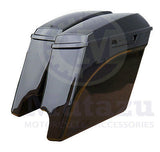 4.5" Extended Stretched Mutazu Touring Saddlebags for Harley 2014 15 16 FLH FLT