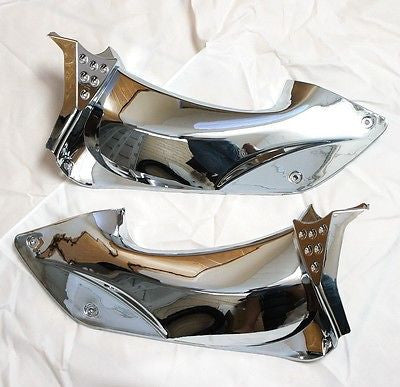 Chrome Ram Air Dash Covers for Kawasaki 06-11 Ninja ZZR1400 ZX-14R