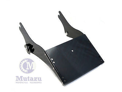 thumbnail image 2 of Mutazu Detachable Two-Up Tour Pak Rack Mount – Harley Touring FLH FLT 1997-2008 – Chrome 2 of 5