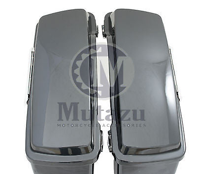 Mutazu Black Pearl Complete Hard Saddlebags for Harley Touring