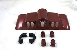 Mutazu Fire Red Inner Fairing Cap kit w/ switch cap fit Harley FLHR FL Touring