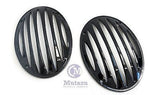 Mutazu Sloped Design 6x9 Speaker Lids for 1994-2013 Harley Touring in Vivid Black