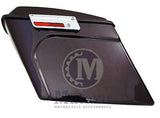 Complete Black Cherry 4" Extended Hard Saddlebags For Harley Touring 94-13