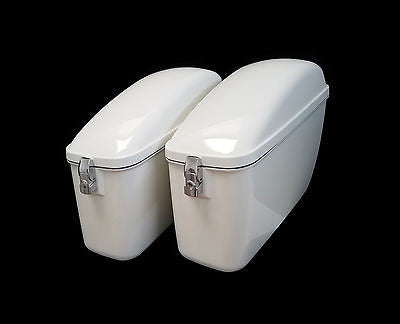 Universal LW Hard Saddlebags - Gloss White