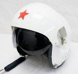 Air Force Motorcycle Helmet, with Dual Visors, Clear or Black, One size fits all