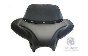 38" Large Matte Black Universal Batwing Fairing for Motorcycle Cruisers - Type B