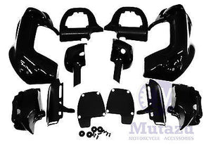 Mutazu Vivid Black Vented Lower Fairing for Harley Road King Glide Street CVO