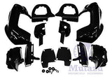 Mutazu Vivid Black Vented Lower Fairing for Harley Road King Glide Street CVO