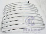 Universal MU Hard Saddlebags - Chrome Metal Top Rack Rails