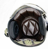 Air Force Motorcycle Helmet, with Dual Visors, Clear or Black, One size fits all