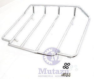 Top Rail Chrome metal luggage rack fit Harley Davidson Tour pak Razor Chopped