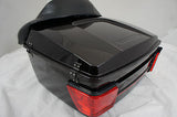 Black Cherry King Tour Pak with Lights for Harley Touring