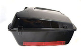 Vivid Black Chopped fits Harley Davidson HD Tour Pak Trunk Pack w/ Red reflector
