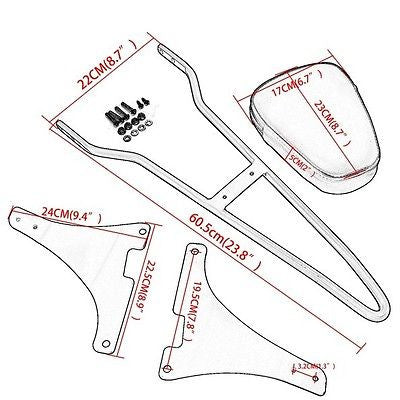 Schienale Sissy Bar Per Harley Sportster 883 E 1200 Dal 2004 - Stile Classico E Robusto - Foto 1