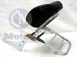 Chrome Sissy Bar Backrest & Luggage Rack for Honda Rebel 250 1985-2015