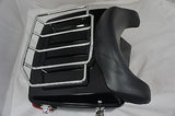 Top Rail Chrome metal luggage rack fit Harley Davidson Tour pak Razor Chopped