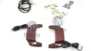 Fire Red Hard saddlebag lid LED Spoiler kit fit Harley Touring Saddle bags