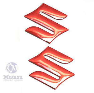 Red Emblem Badge Decal 3D Tank Wheel Logo S Sticker for Suzuki, pair –  Mutazu Inc.