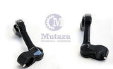 Mutazu Black 1.25" Streamliner Engine Guard Foot Peg fits Suzuki Yamaha Honda Harley
