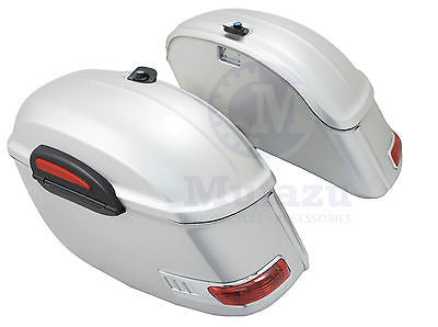 Universal RS Hard Saddlebags - Silver – Mutazu Inc.