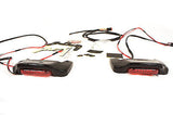 Vivid Black Hard saddlebag Lid LED Spoiler Kit Fit Harley Touring Saddle bags