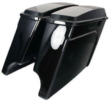 6" x 9" Speaker Lids with 4" Extended Stretched Hard Saddlebags For Harley HD