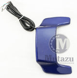 Cobalt Blue Hard saddlebag lid LED Spoiler kit fit Harley Touring Saddle bags