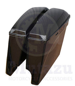 4.5" Extended Stretched Mutazu Touring Saddlebags for Harley 2014 15 16 FLH FLT