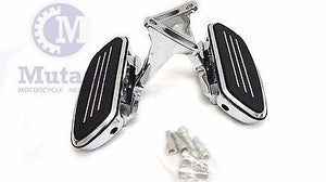 Streamliner Style Chrome Passenger Floor Boards for Harley Touring 1993-2018