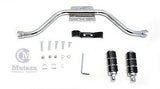 Chrome mustache highway bar cats paw foot pegs kit fit Harley softail FLST FXST