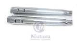 Ver. 2.0 Mutazu MF-06 4" Classic Megaphone Slip-On Mufflers 1995-2016 for Harley Touring