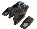 4.5" Extended Stretched Mutazu Touring Saddlebags for Harley 2014 15 16 FLH FLT