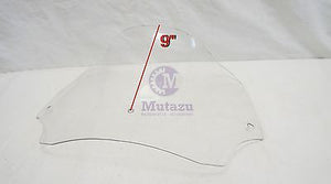 Mutazu Aero Flip Spoiler Clear Windshield 9" Fit memphis shades batwing fairing