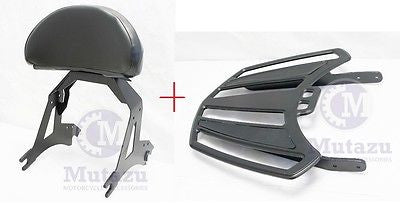 Detachable Black Backrest Sissy bar & Luggage Rack 4 Victory Cross Country Road