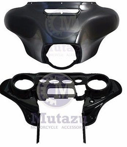 Vivid Black 2014 15 16 & Up Outer and Inner Fairing Batwing  for Harley Touring