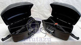 Large Mutazu Universal Detachable Hard Saddlebags in Vivid Black
