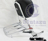 Mutazu Premium Sissy Bar Backrest & Luggage Rack for Suzuki VZ800 Marauder