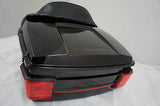 Black Cherry King Tour Pak with Lights for Harley Touring
