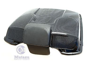 Vivid Black Dual 6x9 Speaker Lid for Harley Tour Paks (94-2013