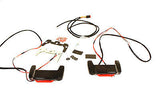 Vivid Black Hard saddlebag Lid LED Spoiler Kit Fit Harley Touring Saddle bags