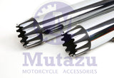 Mutazu Black 4" Billet End Tips Caps for Rinehart Harley Slip On Exhaust Mufflers ET-1