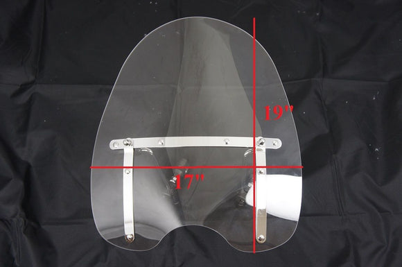 Universal clear windshield wind shield fits all cruisers with 7/8
