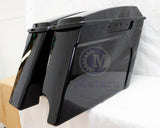 Mutazu 2-into-1 Extended Stretched ABS Saddlebags for Harley Davidson 1994-2013