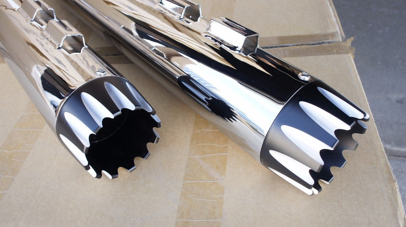 SHARKROAD Exhaust 4.0"Slip On Mufflers For Harley Touring 95-16 - Foto 8