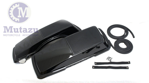 Premium Mutazu 6 x 9 Speaker Lids Vivid Black for Harley Touring