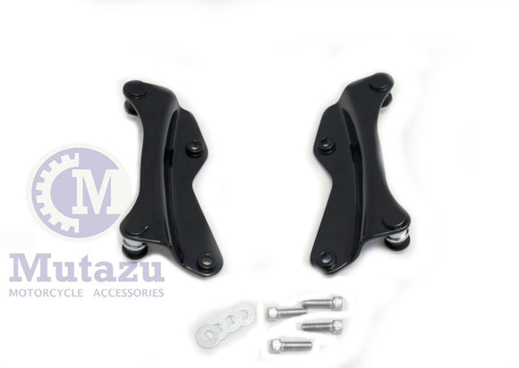 Mutazu Black 4 point Docking Hardware kit for 2014 & Up Harley Touring FLH FLT