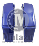 Complete Hard Touring Saddlebags Cobalt Blue for Harley Touring Models