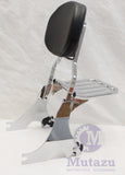 Detachable Sissy Bar for 04 - UP Harley Sportster, 883 1200 Backrest with Rack