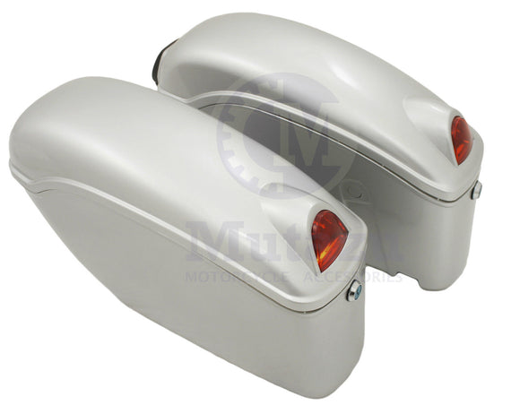 Universal FY Hard Saddlebags - Silver